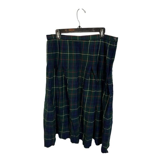 Pendleton Women's 16W Multicolor Plaid 100% Virgin Wool Midi Skirt Pleated - Picture 5 of 6